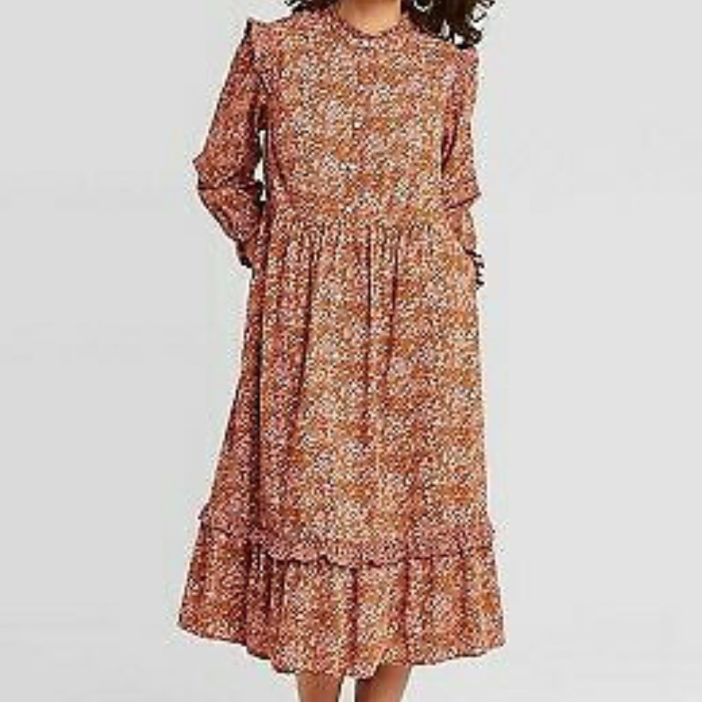 UNIVERSAL THREAD๐ฏ Floral Long Sleeve Ruffle Dress - Picture 2 of 10